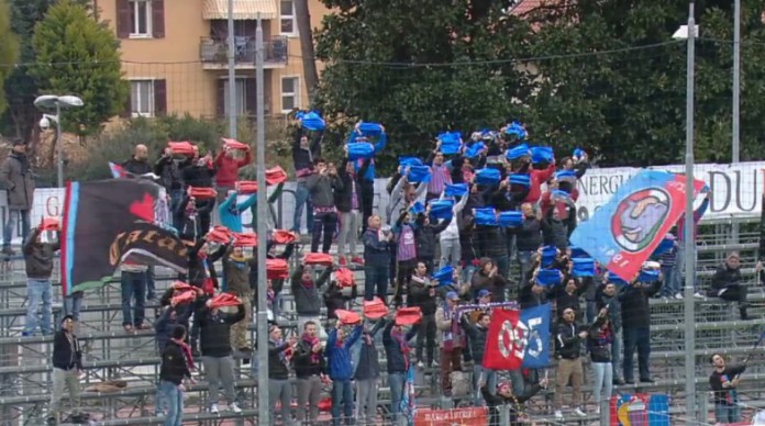 Tifosi Catania a Chiavari