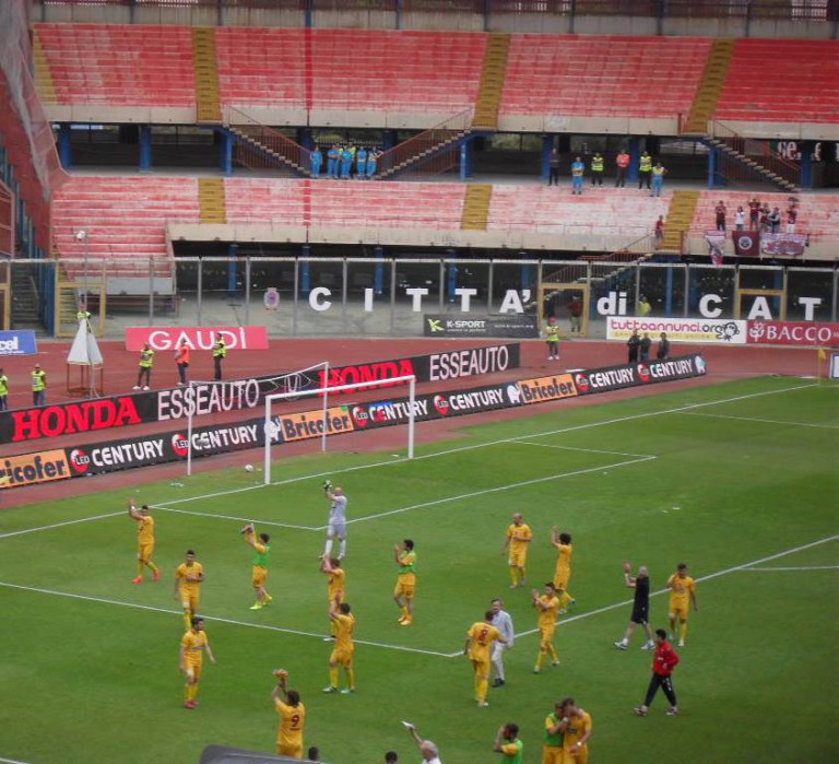 Catania vs Cittadella, applausi