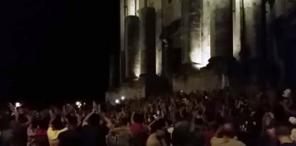 Tifosi Catania a Piazza Dante