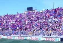 Tifosi Catania a Lecce contro il Catanzaro.