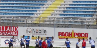 Akragas vs Catania, riscaldamento rossoazzurri