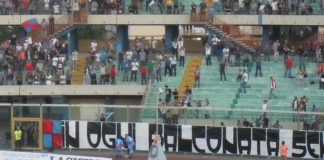 Esultanza Catania in Curva Sud