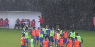 Allenamento Catania a Torre del Grifo