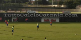 Allenamento Catania a Torre del Grifo