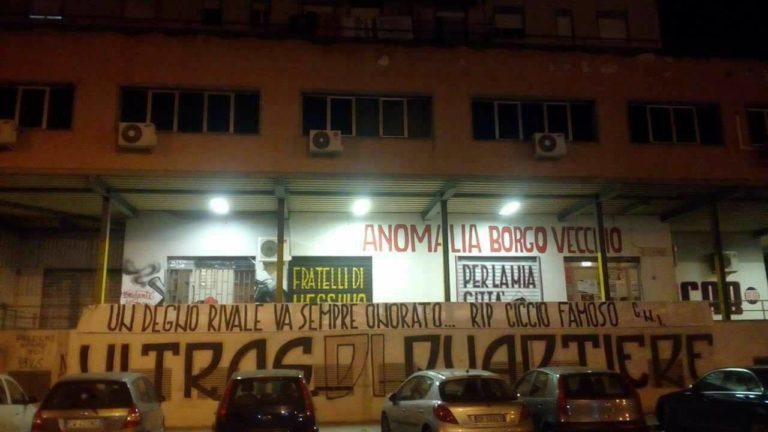 Striscione per Ciccio Famoso