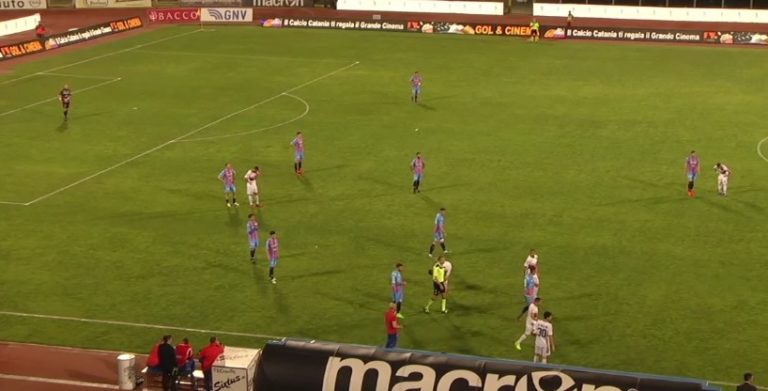 CATANIA 0 – 2 COSENZA (fine secondo tempo): il tabellino ed i numeri della partita