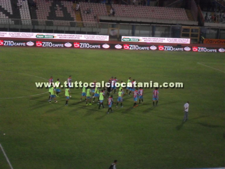 FINE SECONDO TEMPO: De Sousa risponde a Curiale, Catania fermato sull’1-1 dal Fondi