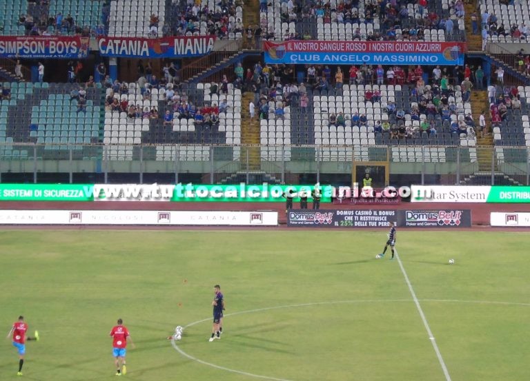CATANIA 3-0 LECCE: il tabellino ed i numeri dell’incontro in tempo reale