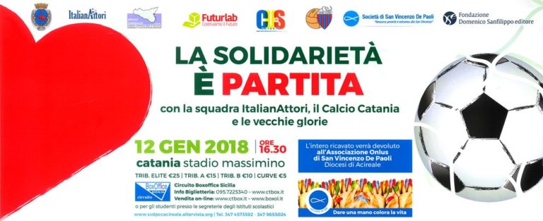 LA SOLIDARIETA’ E’ PARTITA: previsioni meteo in vista dell’evento di venerdì al “Massimino”