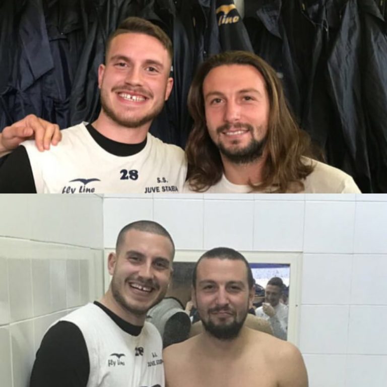 JUVE STABIA, Bacci mantiene la promessa. Battute Lecce e Leonzio, eccolo rasato a zero. Fa altrettanto Paponi