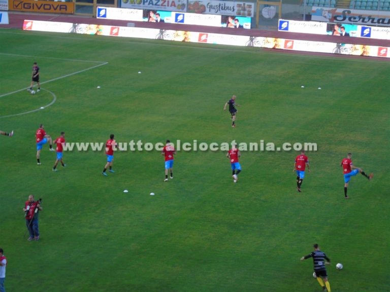 CATANIA – FERALPISALO’ (foto): riscaldamento pre-gara