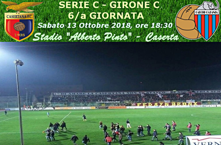 LIVE PINTO (triplice fischio): Casertana 1-1 Catania, tabellino e numeri incontro in tempo reale