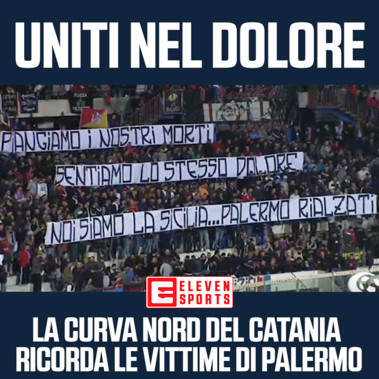 ELEVEN SPORTS evidenzia striscione Curva Nord: “Nessuna rivalità per un dolore così grande, Palermo rialzati”