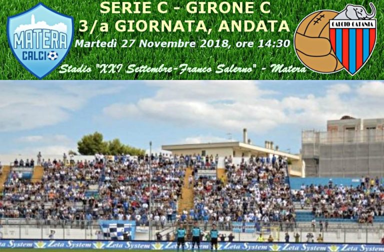 LIVE FRANCO SALERNO (triplice fischio): Matera 0-2 Catania, tabellino e numeri incontro in tempo reale