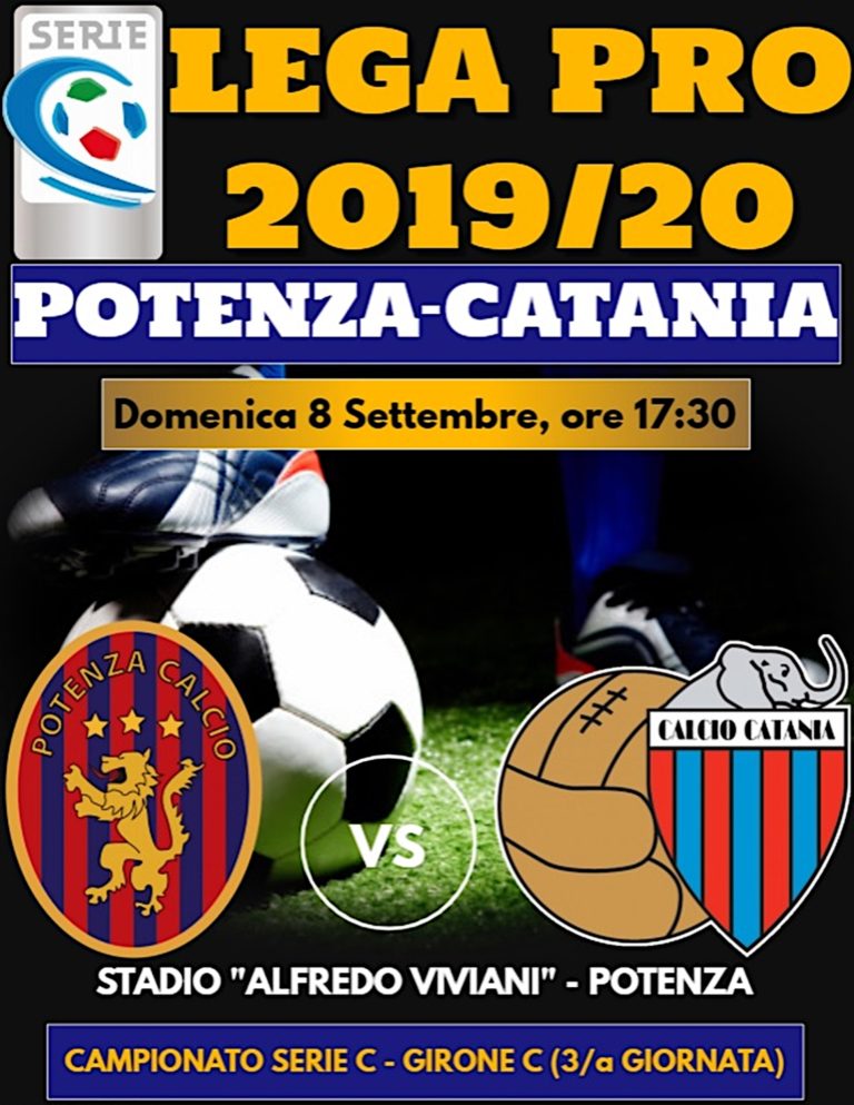 LIVE VIVIANI (triplice fischio): Potenza 2-0 Catania, tabellino e numeri incontro in tempo reale