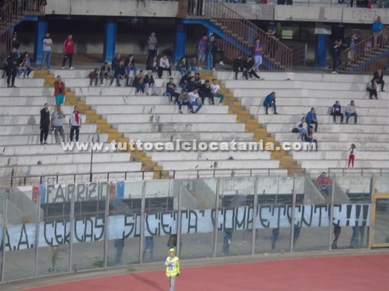 CONTESTAZIONE E FISCHI: serata nera per il Catania, ad un passo dalla vittoria