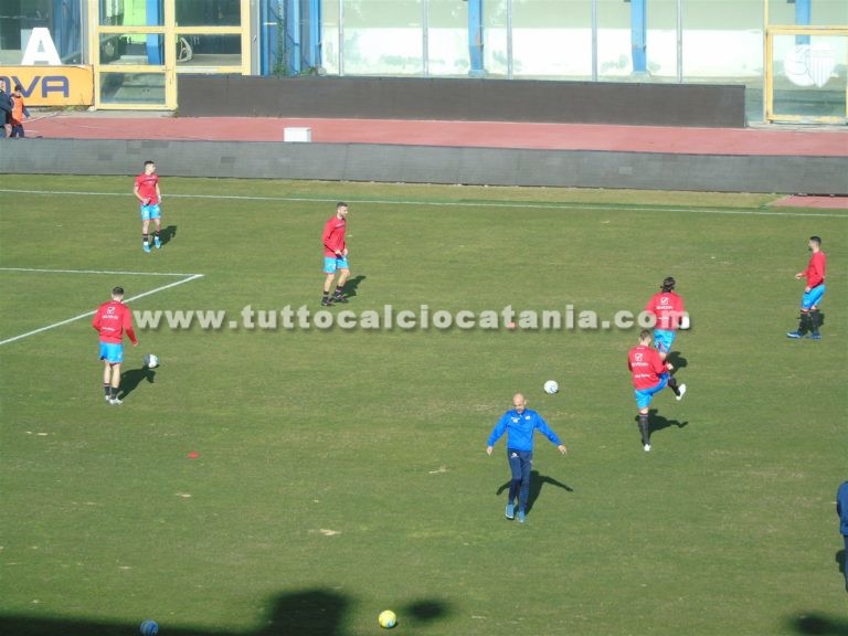 CATANIA – POTENZA (foto): riscaldamento pre-gara