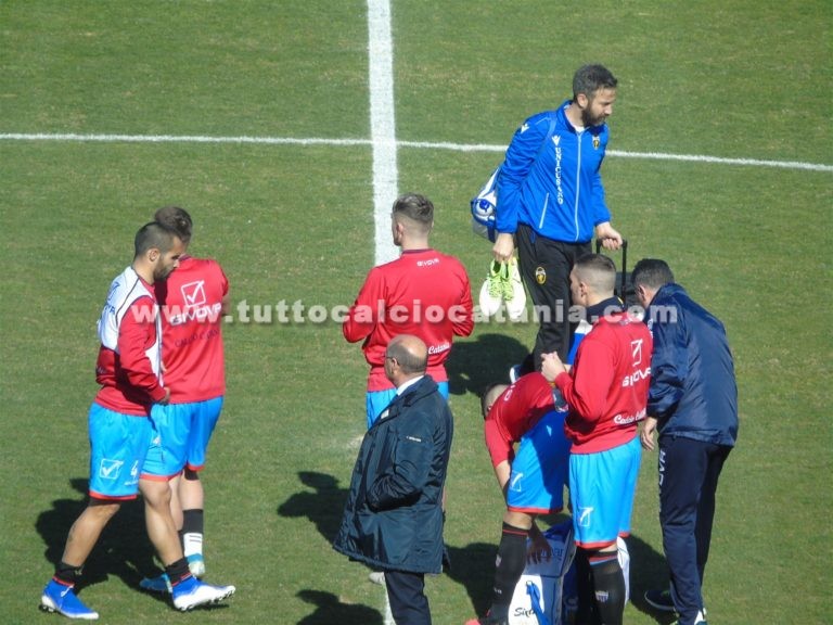 CATANIA – TERNANA (foto): riscaldamento pre-gara