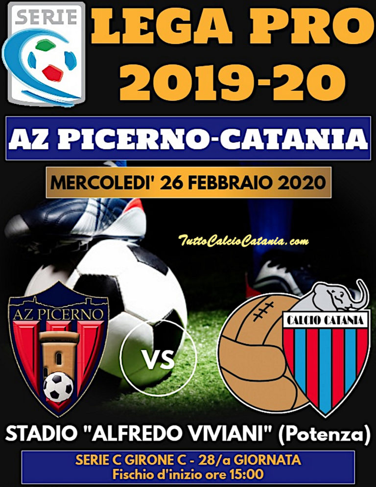 LIVE VIVIANI (triplice fischio): Picerno 1-2 Catania, tabellino e numeri incontro