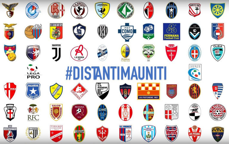 SERIE C: dai club un messaggio di coraggio, #distantimauniti