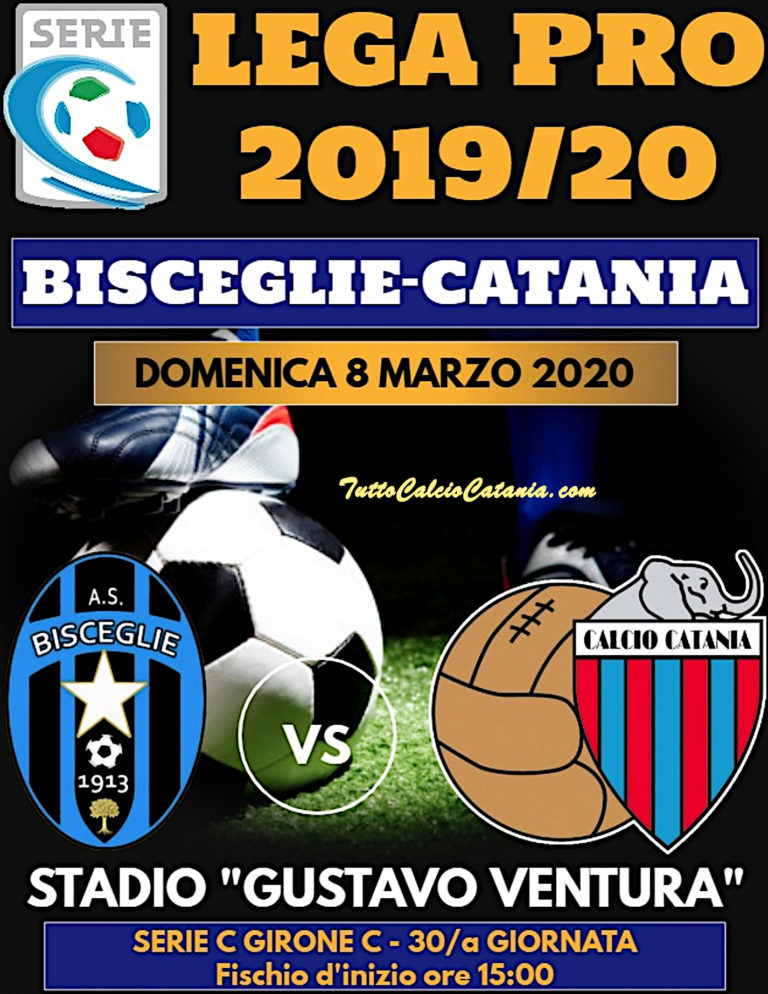 LIVE VENTURA (fine partita): Bisceglie 0-1 Catania, tabellino e numeri incontro