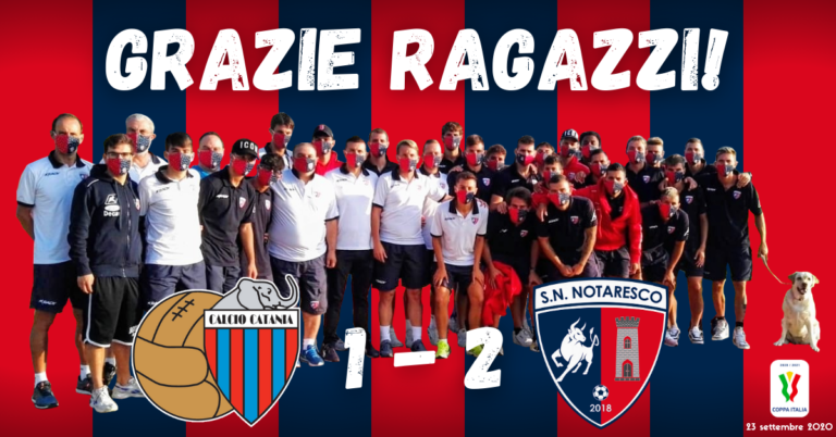 NOTARESCO: nel comune abruzzese si festeggia la clamorosa vittoria di Catania