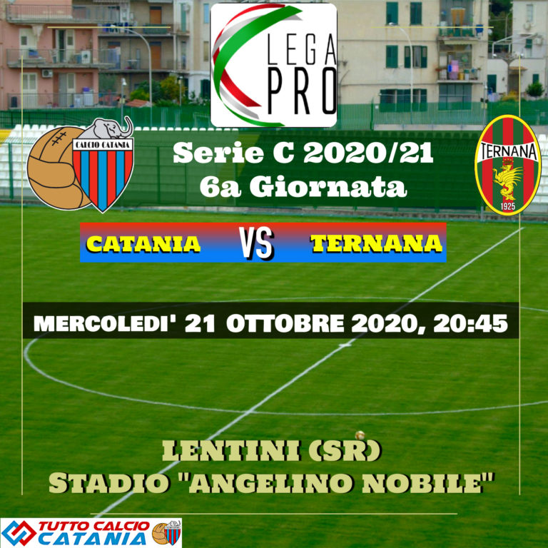 LIVE NOBILE (fine partita): Catania 1-3 Ternana, tabellino e numeri incontro in tempo reale