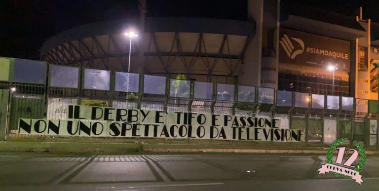 PALERMO – Curva Nord 12: “Derby è passione, non uno spettacolo da televisione”