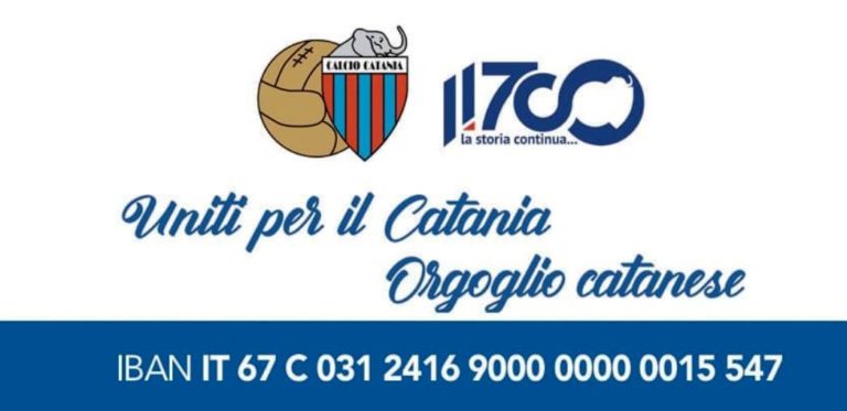 “UNITI PER IL CATANIA”: si va verso quota 100mila euro