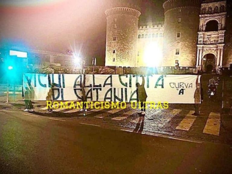 CATANIA: la vicinanza degli “amici” della Curva A napoletana