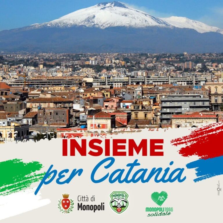 INSIEME PER CATANIA: Monopoli, al via raccolta viveri per il popolo etneo