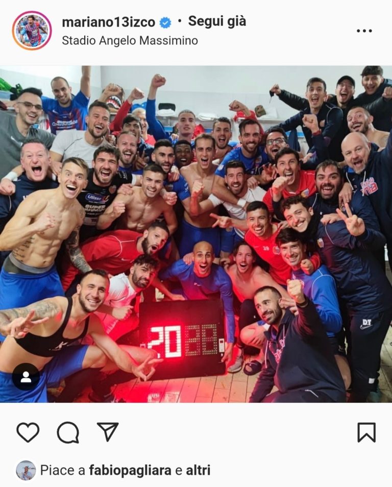 CATANIA SOCIAL – Izco e Biondi: “Questa vittoria è per voi tifosi, la Sicilia è rossazzurra”