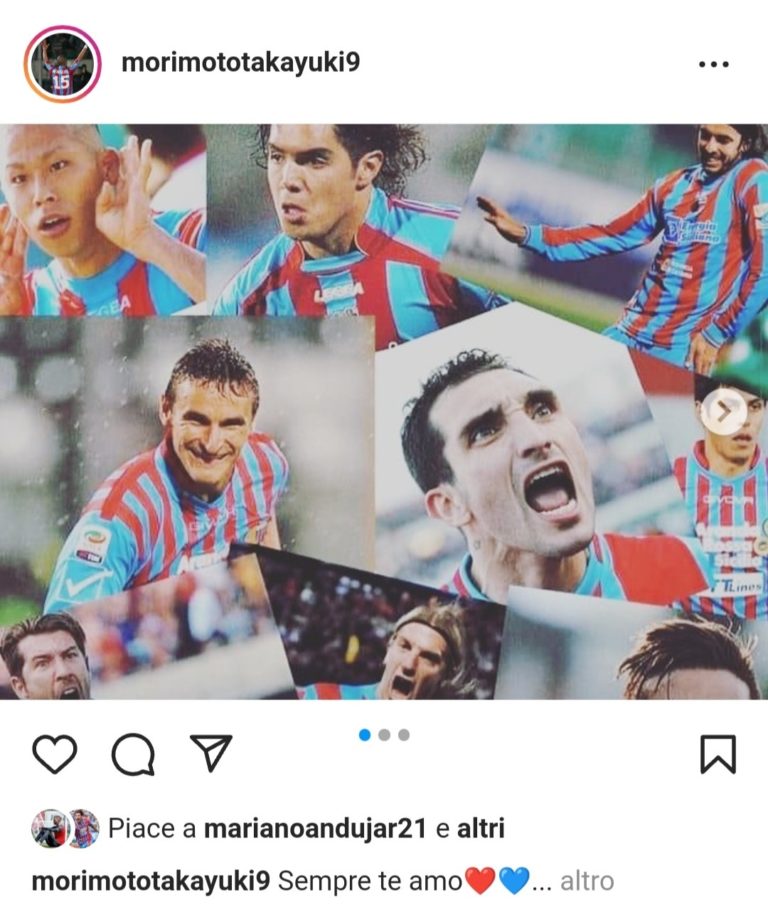MORIMOTO via social: “Amo sempre Catania…”