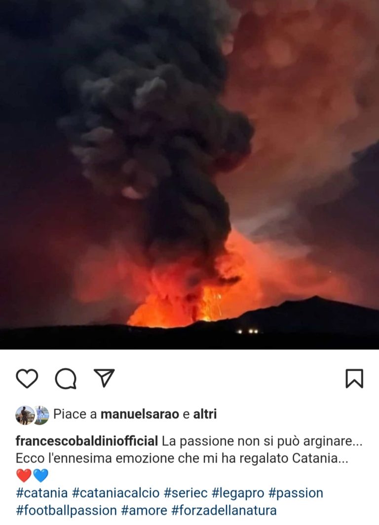 CATANIA SOCIAL – Baldini: “La passione non si può arginare…”
