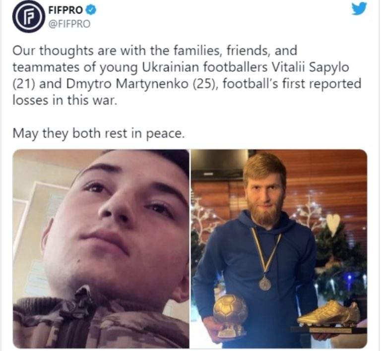 CALCIO ESTERO – Ucraina, morti due giocatori a seguito dei bombardamenti