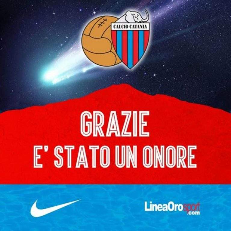 LINEA ORO SPORT: “Grazie Catania, speriamo di essere ancora partner nella rinascita del club”
