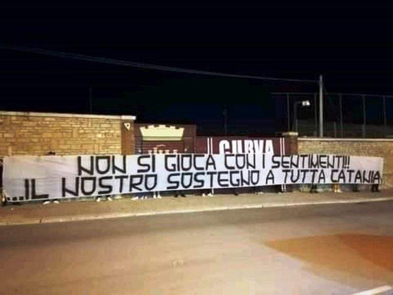 CALCIO SICILIANO – Ultras Trapani a sostegno di Catania: “Non si gioca con i sentimenti”