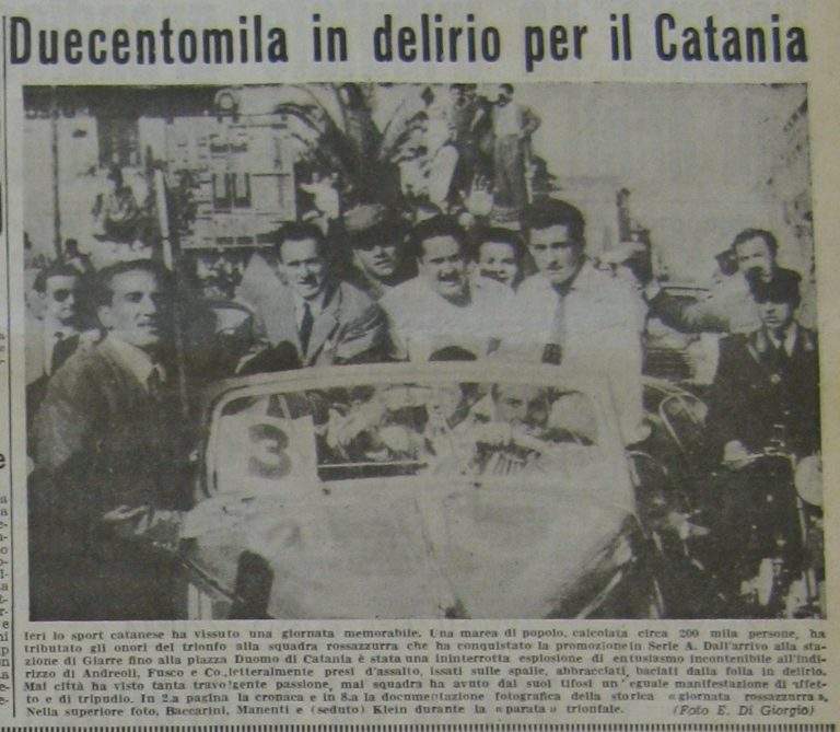 VIAGGIO NELLA STORIA DEL CATANIA: 1953/54, prima storica promozione in Serie A
