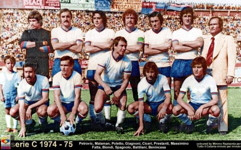 VIAGGIO NELLA STORIA DEL CATANIA: 1974/75, si torna in B dopo un solo anno di purgatorio