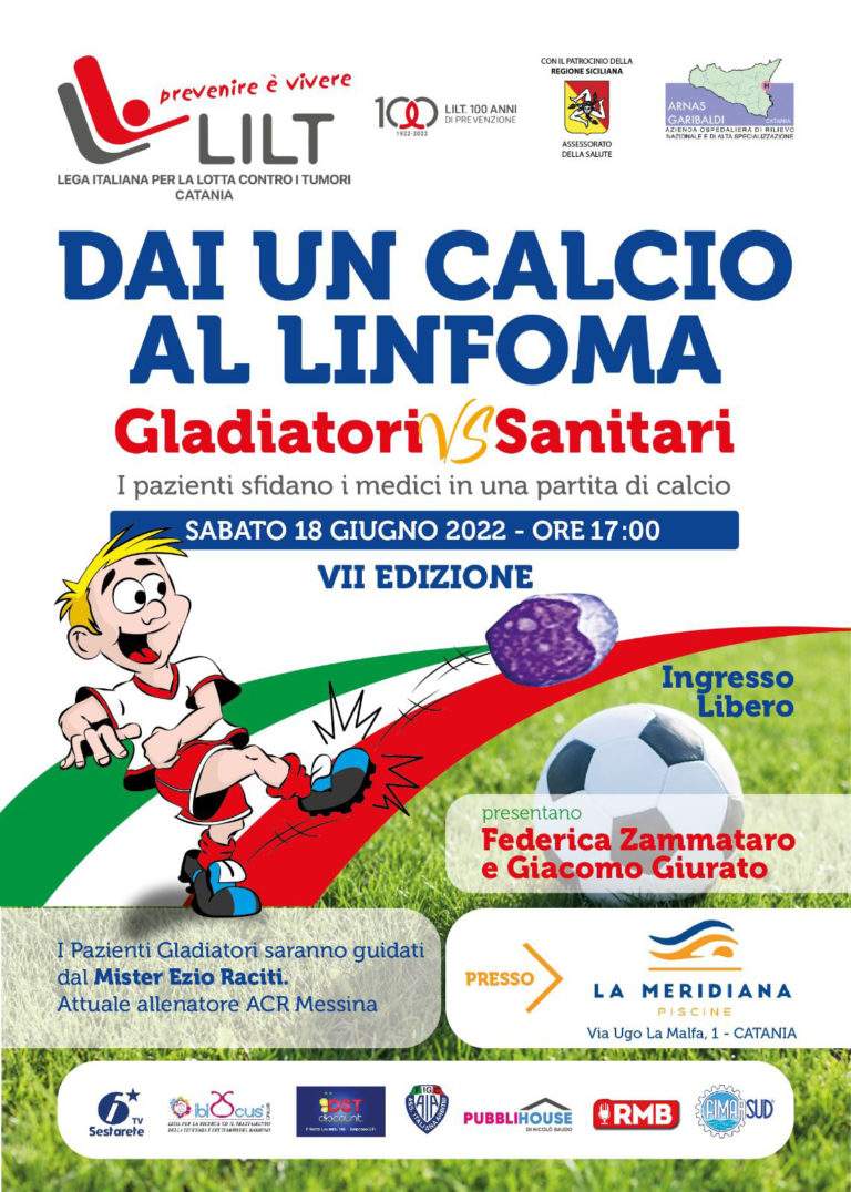 CATANIA: “Dai un calcio al linfoma”, pazienti e medici scendono in campo