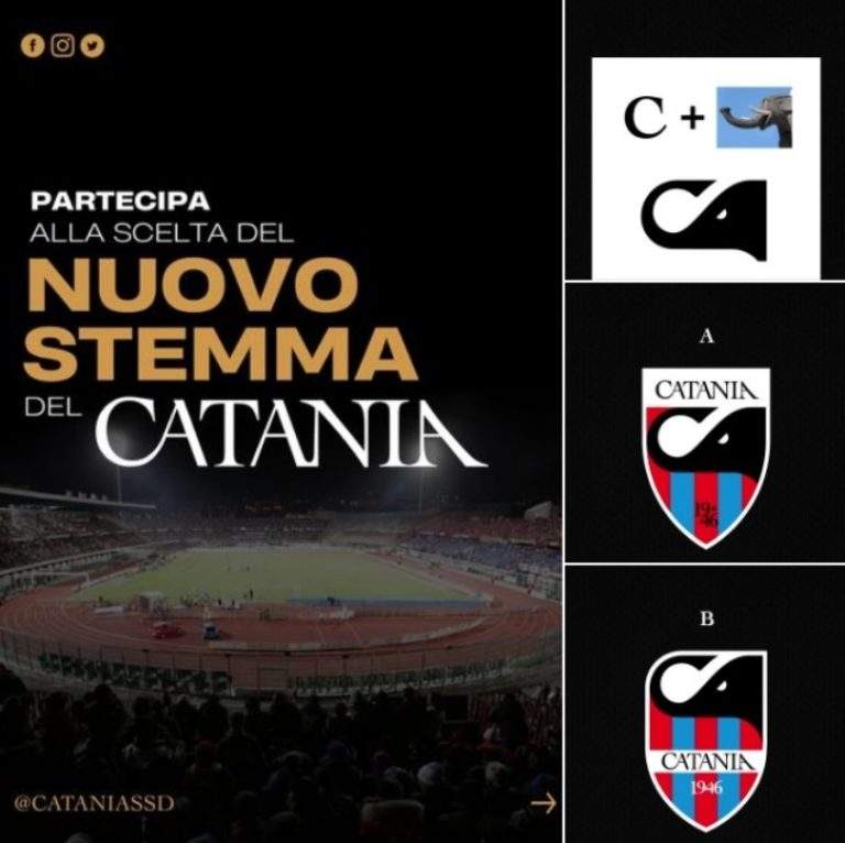CATANIA: scelta stemma, due soluzioni proposte. Decidono i tifosi