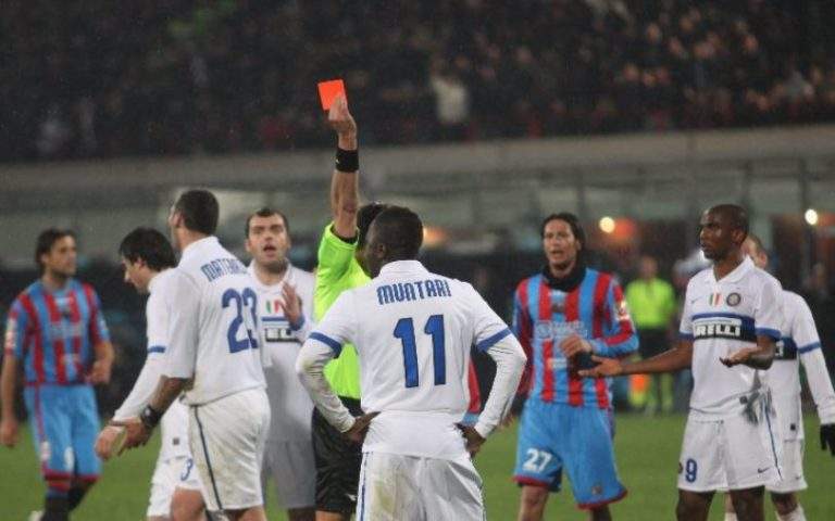 CURIOSITA’ – Sky: espulsioni più veloci e liti nel calcio, Catania-Inter e Parma-Catania…