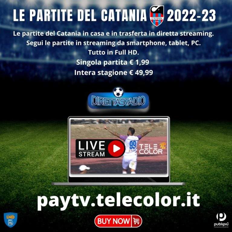 UFFICIALE: Catania, partite anche in streaming (a pagamento) su Telecolor