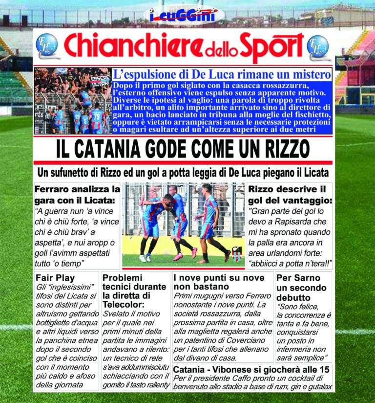 PAROLA AI TIFOSI – I cuGGini: “Il ‘Chianchiere dello Sport’ dopo Licata-Catania…”