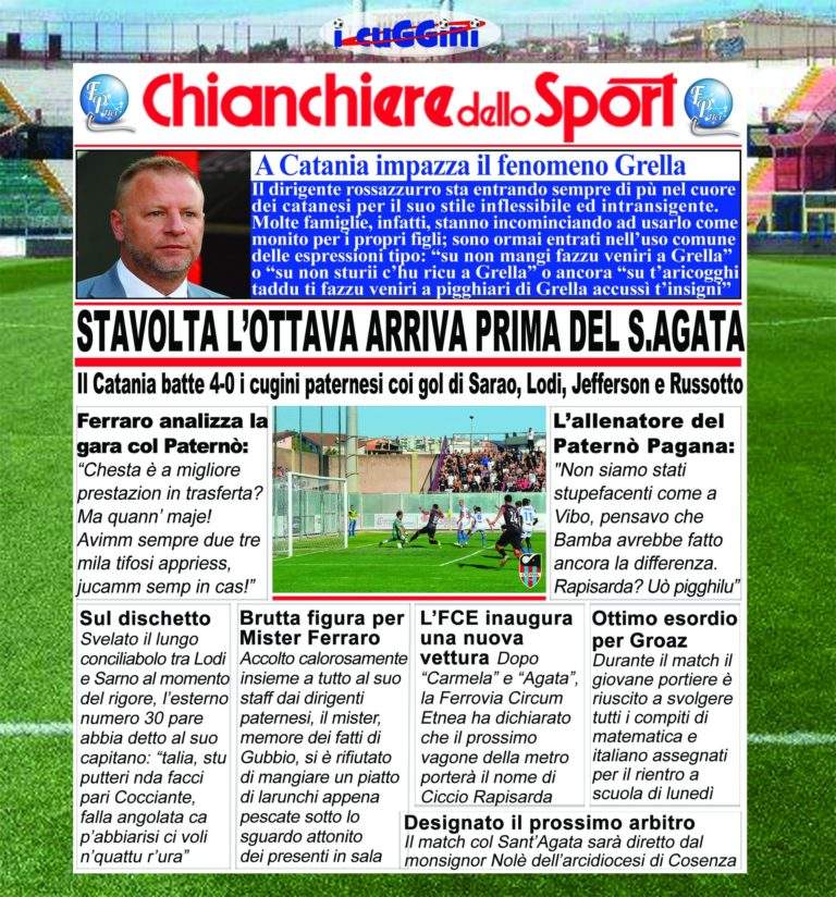 PAROLA AI TIFOSI – I cuGGini: “Il ‘Chianchiere dello Sport’ dopo Paternò-Catania…”