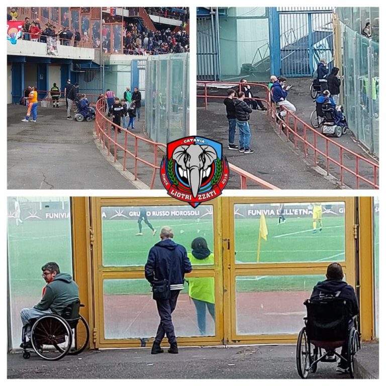CATANIA: problema visibilità allo stadio per i diversamente abili