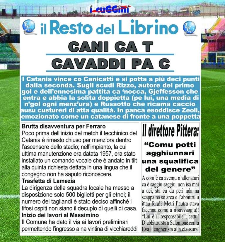 PAROLA AI TIFOSI – I cuGGini: “Il ‘Resto del Librino’ dopo Catania-Canicattì…”
