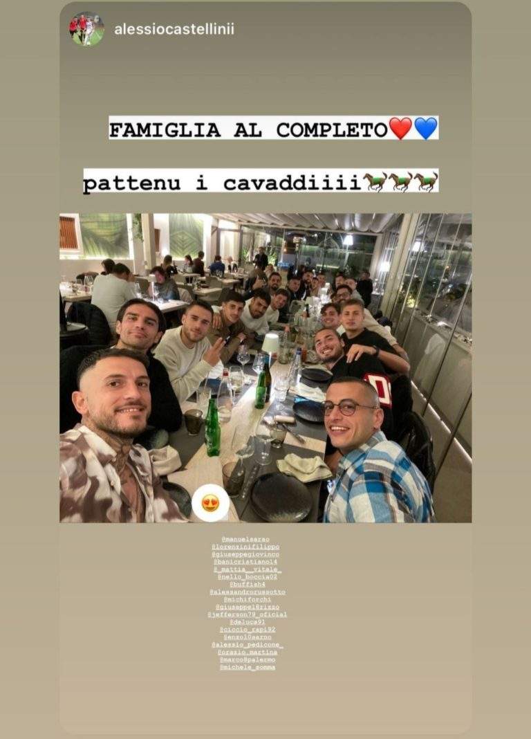 CATANIA: la famiglia rossazzurra a cena fuori, all’insegna della serenità