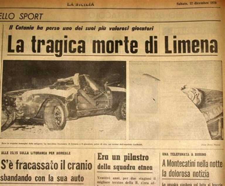 ACCADDE OGGI: 12 Dicembre 1970, si spegne il promettente terzino del Catania Limena