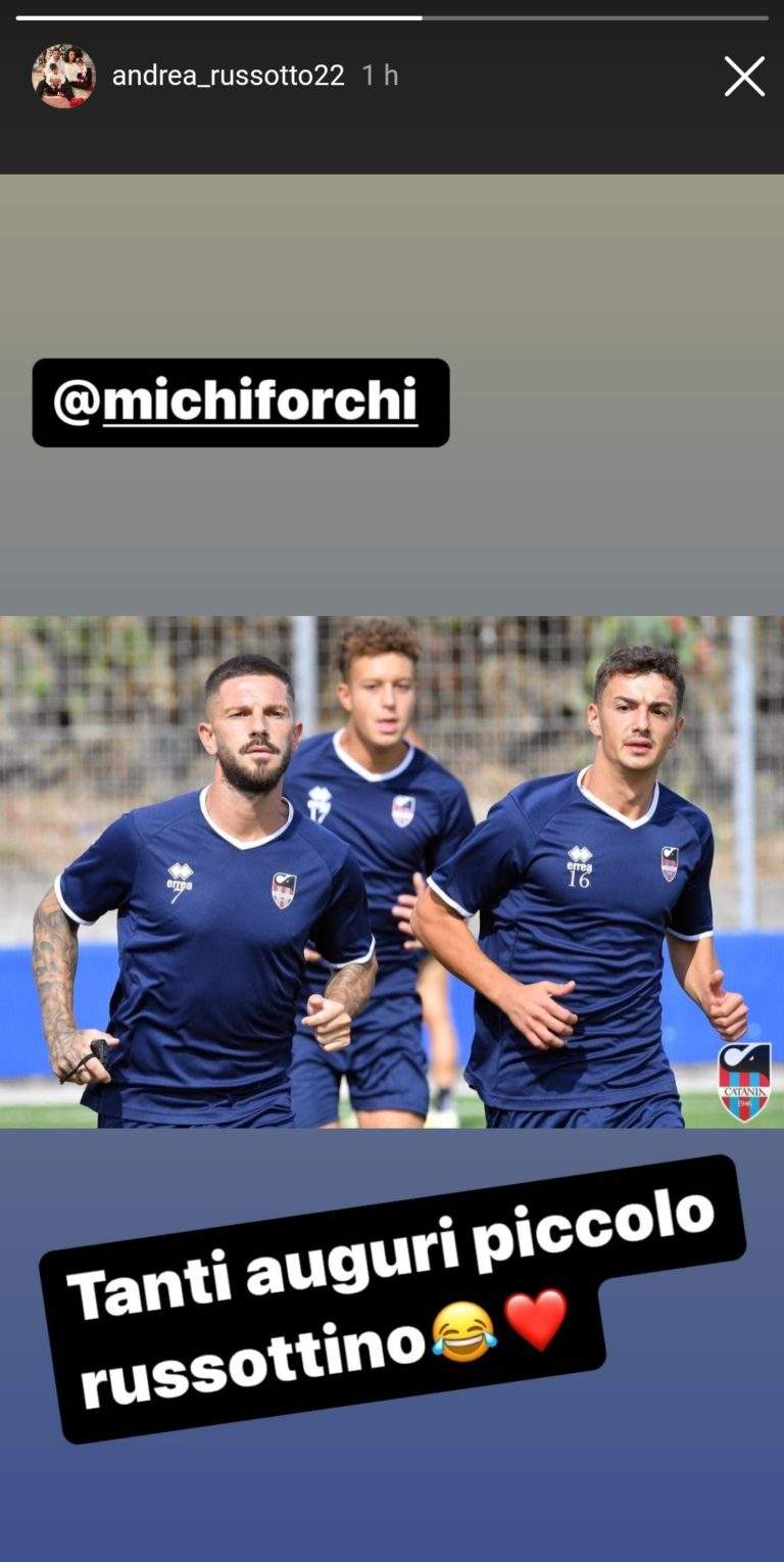 CATANIA SOCIAL – Russotto a Forchignone: “Tanti auguri, piccolo Russottino”